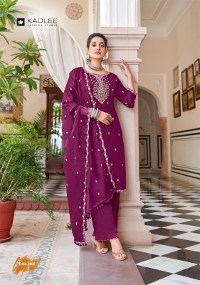 Kadlee by Gitanjali handwork fancy kurti pant and dupatta catalogue at affordable rate readymade suit catalogs