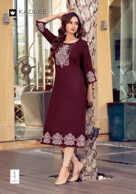 Kadlee by Mastani reyon embroidered fancy kurti catalogue at affrodable rate kurtis catalogs