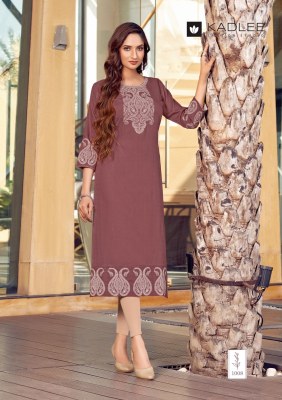 Kadlee by Mastani reyon embroidered fancy kurti catalogue at affrodable rate kurtis catalogs