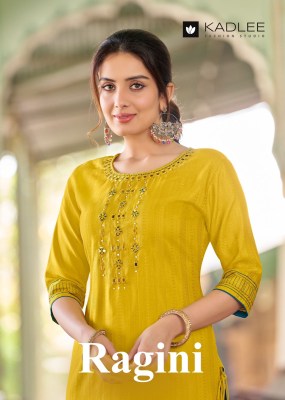 Kadlee by Ragini fancy embroidered reyon kurti catalogue at low rate Kadlee