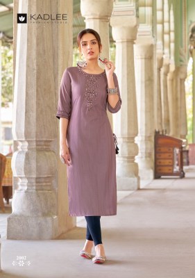 Kadlee by Ragini fancy embroidered reyon kurti catalogue at low rate kurtis catalogs