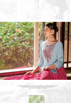 Kadlee by amruta presenting designer neck embroidered straight kurti with pant and dupatta catalogue only on amaviexpo readymade suit catalogs