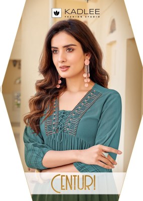 Kadlee mittoo by Centuri heavy reyon neck embroidered tunic catalogue at affordable rate Kadlee