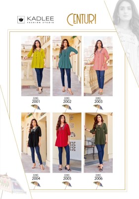 Kadlee mittoo by Centuri heavy reyon neck embroidered tunic catalogue at affordable rate western wear catalogs