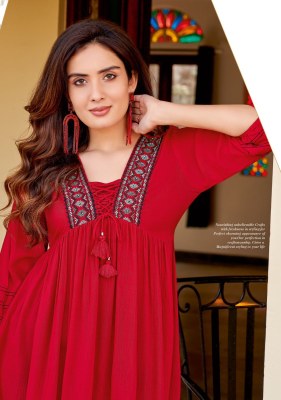 Kadlee mittoo by Centuri heavy reyon neck embroidered tunic catalogue at affordable rate western wear catalogs