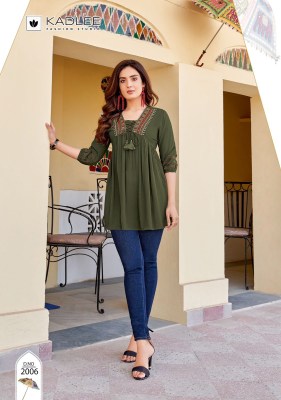 Kadlee mittoo by Centuri heavy reyon neck embroidered tunic catalogue at affordable rate western wear catalogs