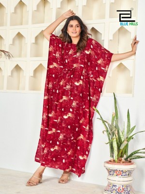 Kaftan by Blue Hills heavy reyon mil printed fancy kaftan catalogue at amaviexpo kurtis catalogs