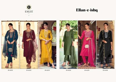 Kailee Fashion Ellan E Ishq premium collection 3pice wholesale catalogue  kurtis catalogs