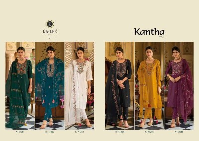 Kailee Fashion Kantha Vol 2 Premium Festive Collection Readymade Salwar Kameez wholesaler  kurtis catalogs