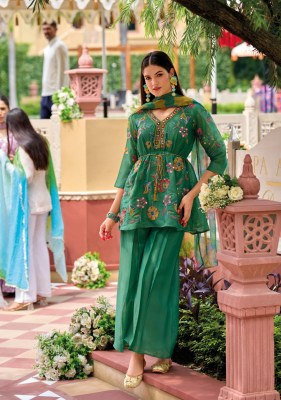 Kailee Fashion Sinjhar Festive wear Fully stitched Kurtis and Palazzo and Dupatta collection  readymade suit catalogs