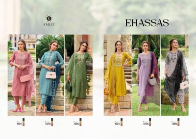 Kailee fashion by Ehassas lunching a new designer  kurti bottom and dupatta catalogue kurtis catalogs