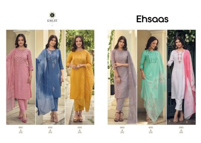 Kailee fashion by Ehsaas pure hand work designer suit catalogue at affordable rate readymade suit catalogs