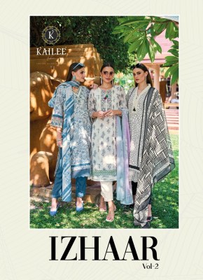 Kailee fashion by Izhaar vol 2 fancy pure linen Pakistani suit catalogue at low rate pakistani suit catalogs