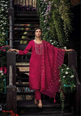 Kailee fashion new launch phool vol 3 pure viscous silk Kurti pants dupatta set catalogue  kurtis catalogs