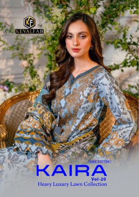 Kaira vol 20 by Keval fab heavy cotton unstitched dress material catalogue at low rate Keval fab