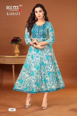 Kairavi by Deecee fancy printed long kurti catalogue at affordable rate kurtis catalogs