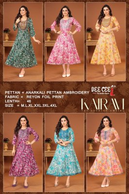 Kairavi by Deecee fancy printed long kurti catalogue at affordable rate kurtis catalogs