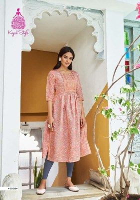 Kajal Style Kesariya Vol 1 Nayra Cut Wholesale Kurti catalogue  kurtis catalogs