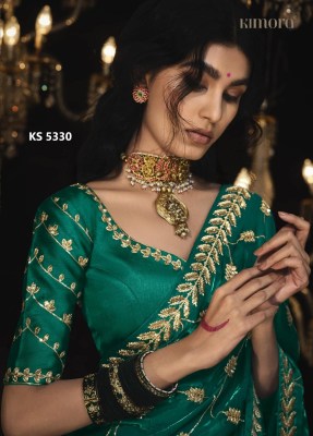 Kajal vol 14 by Kimora KS5330 Fancy Fabric With Hand worked Border saree catalogue at affordable rate Heer By Kimora