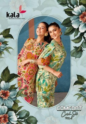 Kala Comfort Vol-3 Stylish Pure Cotton Printed Co-ord Set Wholesale tylish Pure Cotton Printed Co-ord Set Wholesale  co ord set catalogs