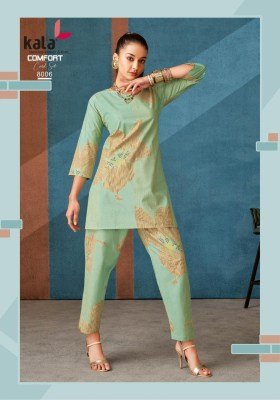 Kala Comfort Vol-3 Stylish Pure Cotton Printed Co-ord Set Wholesale tylish Pure Cotton Printed Co-ord Set Wholesale  co ord set catalogs