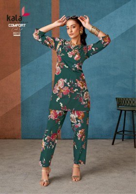 Kala Comfort Vol-3 Stylish Pure Cotton Printed Co-ord Set Wholesale tylish Pure Cotton Printed Co-ord Set Wholesale  co ord set catalogs