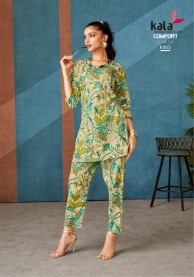 Kala Comfort Vol-3 Stylish Pure Cotton Printed Co-ord Set Wholesale tylish Pure Cotton Printed Co-ord Set Wholesale  co ord set catalogs