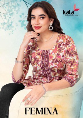 Kala Femina Vol 1 Pure Cotton Kurti Ethnic Fancy Short Tops Wear Whoesale kala