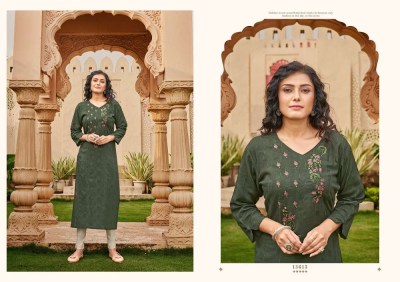 Kalaroop By Kajree Gravity Heavy Rayon Embroidery work Surat Kurti market wholesale price kurtis catalogs