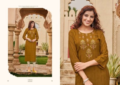 Kalaroop By Kajree Gravity Heavy Rayon Embroidery work Surat Kurti market wholesale price kurtis catalogs