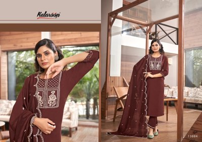 Kalaroop by Kajree present Blossom heavy fancy reyon with sequence and embroidered readymade suit catalogue at low rate readymade suit catalogs