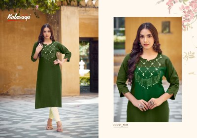 Kalaroop by Rectangle fancy khatli work designer kurti catalogue at low rate kurtis catalogs