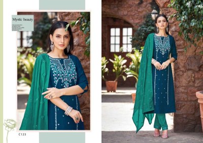 Kalaroop by kajree Nitara cryon top pant dupatta set Kurti catalogue wholesaler  kurtis catalogs