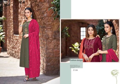 Kalaroop by kajree Nitara cryon top pant dupatta set Kurti catalogue wholesaler  kurtis catalogs