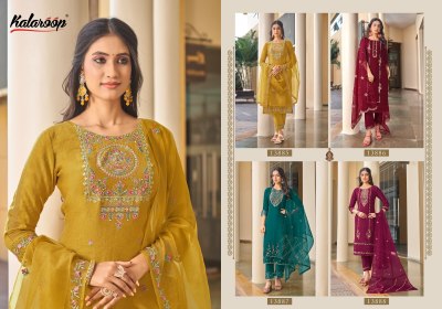 Kalaroop present Kajree by Nirali embroidered readymade kurti pant and dupatta catalogue at affordable rate readymade suit catalogs