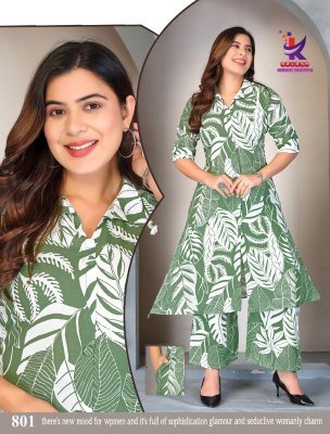 Kalash Smart Look Vol 7 Kurta And Palazzo Set  Digital Rayon Print Front Slit Collar with Buttoms  Wholesale kurtis catalogs