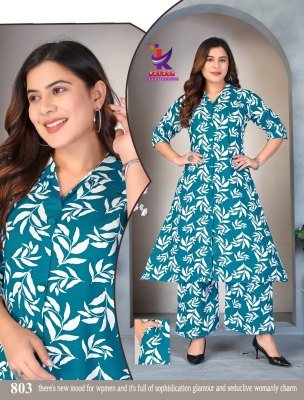 Kalash Smart Look Vol 7 Kurta And Palazzo Set  Digital Rayon Print Front Slit Collar with Buttoms  Wholesale kurtis catalogs