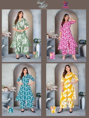 Kalash Smart Look Vol 7 Kurta And Palazzo Set  Digital Rayon Print Front Slit Collar with Buttoms  Wholesale kurtis catalogs