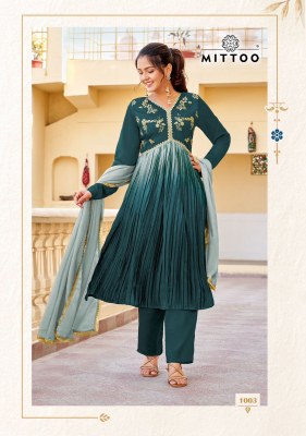 Kalika by Mittoo Fancy Chinon Handwork Anarkali suit catalogue at low price readymade suit catalogs