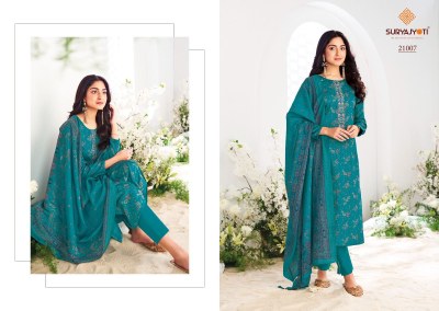 Kalki vol 21 by Suryajayoti Jam satin foil printed dress material catalogue at low price salwar kameez catalogs