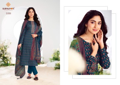 Kalki vol 21 by Suryajayoti Jam satin foil printed dress material catalogue at low price salwar kameez catalogs
