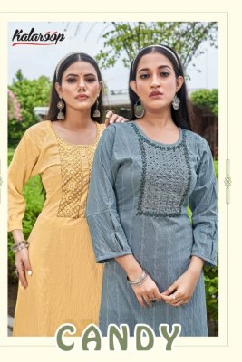  Kalroop By kajree fashion candy present trending series reyon kurti catalogue Kalroop