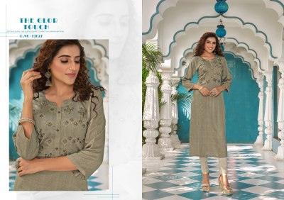 Kalroop by kajree fashion Cello present heavy reyon embroidered kurti catalogue at wholesale price kurtis catalogs