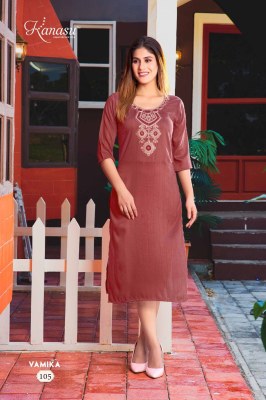 Kanasu Kurti Vamika Straight cut wholesale Kurti catalogue  KANASU