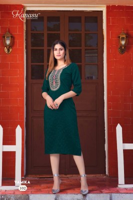 Kanasu Kurti Vamika Straight cut wholesale Kurti catalogue  kurtis catalogs