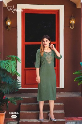 Kanasu Kurti Vamika Straight cut wholesale Kurti catalogue  kurtis catalogs