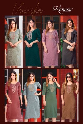 Kanasu Kurti Vamika Straight cut wholesale Kurti catalogue  kurtis catalogs