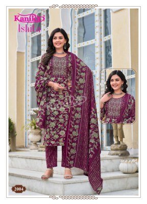 Kanika Ishita Vol 2 Premium Embroidered Straight Kurti Set with Pant And Printed Cotton Dupatta Wholesale kurtis catalogs