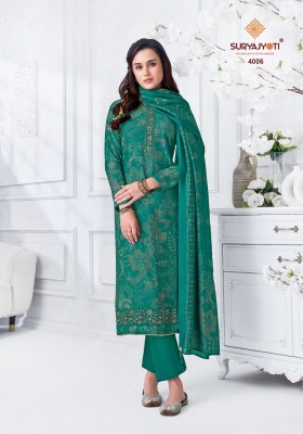 Kanika vol 4 by Suryajyoti Pure modal foil printed unstitched Suit catalogue at low price  salwar kameez catalogs
