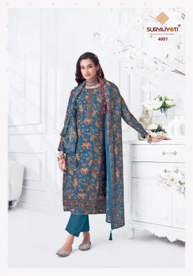 Kanika vol 4 by Suryajyoti Pure modal foil printed unstitched Suit catalogue at low price  salwar kameez catalogs